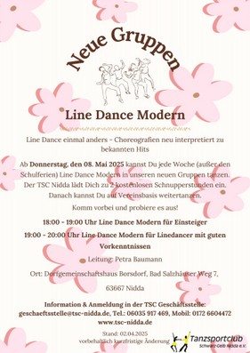 2025-05-08 - (TSC-Nidda) FLYER =Line Dance Modern Line Dance Modern - neu ab dem 08.05.2025.jpg